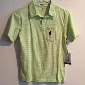 Boys shirt- lime green stripes